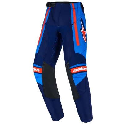 Alpinestars Racer Nomur tmavě modro-oranžovo-černé dětské motokrosové kalhoty