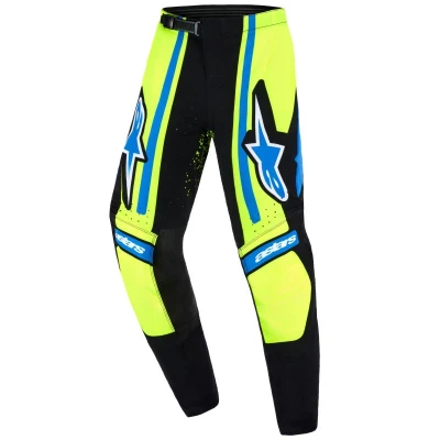 Alpinestars Techstar Nomur tmavě modro-fluo žluto-modré dětské motokrosové kalhoty