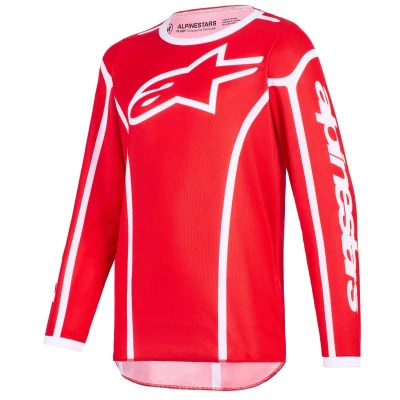 Alpinestars Fluid Apex červeno-bílý dětský motokrosový dres