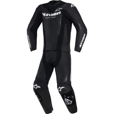 Alpinestars GP Force V2 černo-bílá dvoudílná kožená kombinéza na motorku