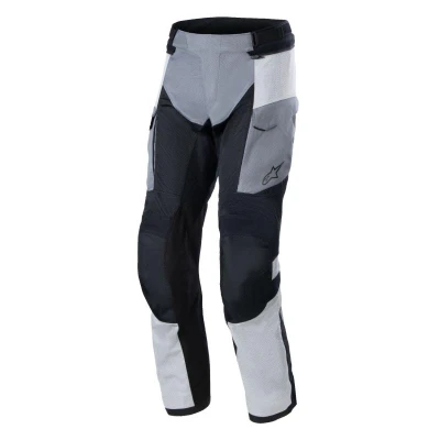 Alpinestars Andes Air Drystar světle šedo-tmavě šedo-černo-fluo žluté kalhoty na motorku
