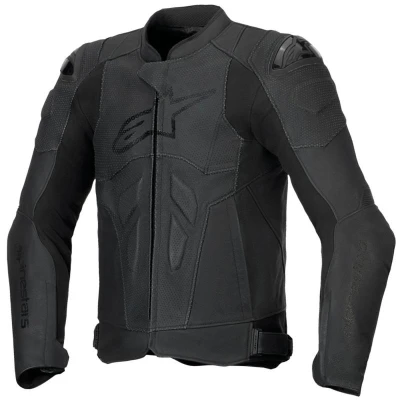 Alpinestars Dusk Airflow černo-černá kožená bunda na motorku