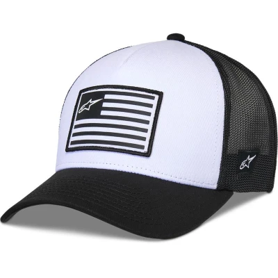 Alpinestars Flag Snap Hat bílo-černá pánská kšiltovka
