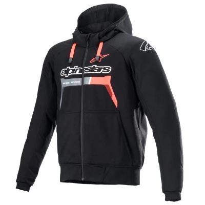 Alpinestars Chrome Ignition hoodie černo-červeno fluo-šedo-bílá motocyklová bunda