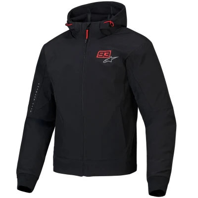 Alpinestars RADIUM TECH HOODIE MM93 černo-červeno-šedá mikina na motorku