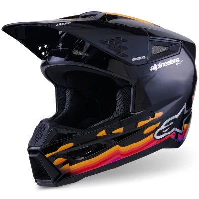 Alpinestars S-M3 Force černo-žluto-červeno-bílá motokrosová helma
