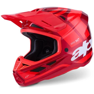 Alpinestars SM7 Core červená motokrosová helma