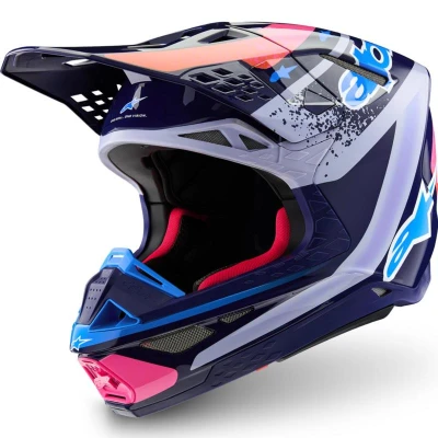 Alpinestars Supertech S-M10 limitovaná edice Records šedo-barevná motokrosová helma