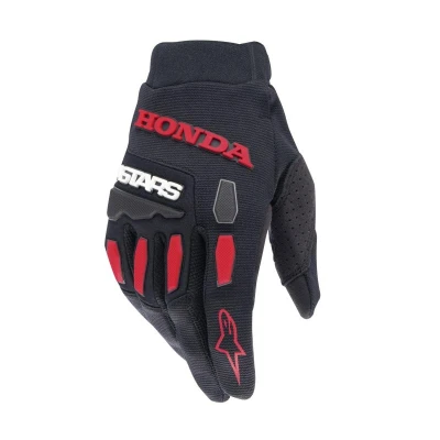 Alpinestars Full Bore Honda černo-červené pánské motokrosové rukavice na motorku