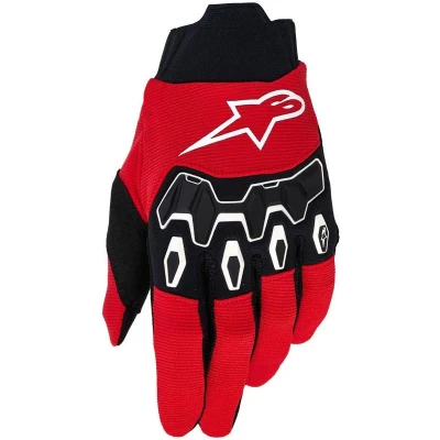 Alpinestars Full Bore V2 červeno-černo-bílé motokrosové rukavice