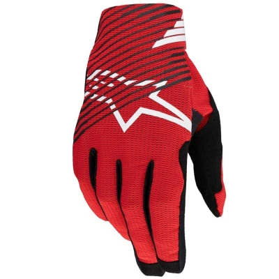 Alpinestars Radar Pro červené motokrosové rukavice