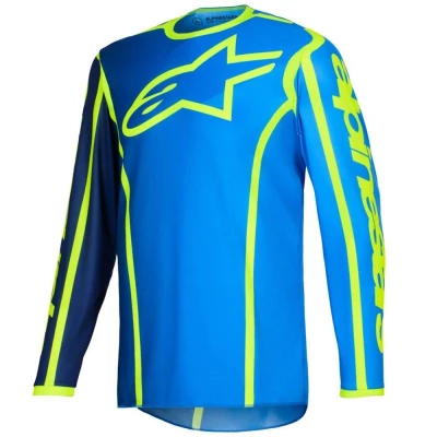 Alpinestars Fluid Apex modro-fluo žlutý motokrosový dres
