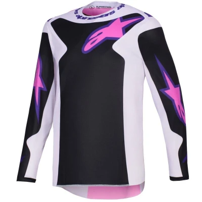 Alpinestars Fluid Grid černo-světle šedo-fialový motokrosový dres