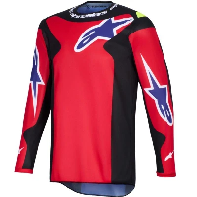 Alpinestars Fluid Grid červeno-černo-fialovo-žlutý motokrosový dres
