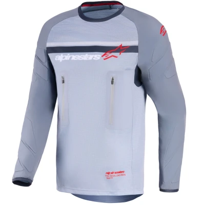 Alpinestars Maxdura Dual světle šedo-tmavo šedo-oranžový motokrosový dres
