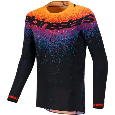Alpinestars Supertech Black Hole limitovaná edice černo-barevný motokrosový dres