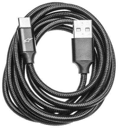 Alpinestars TECH-AIR 10/3/OFF-ROAD/7X černý náhradní USB-C nabíjecí kabel pro airbagové systémy
