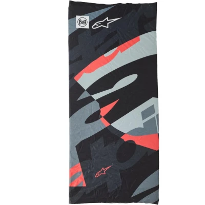 Alpinestars BUFF Mogress camo-černo-fluo červeno-šedý nákrčník