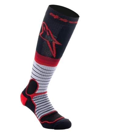 Alpinestars MX PRO černo-červeno-šedé ponožky