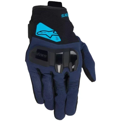 Alpinestars Rukavice na motorku Chrome V2 černo-modro-světle modré