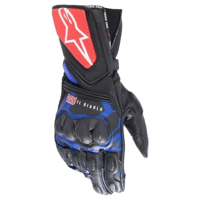 Alpinestars SP-8 3 Monster FQ20 černo-červeno-modro-bílé pánské rukavice na motorku
