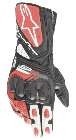 Alpinestars SP-8 černo-bílo-červené pánské rukavice na motorku