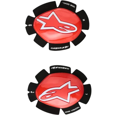 Alpinestars GP Plus červeno-bílé 2 ks kolenní slidery na motorku