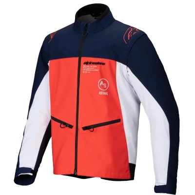 Alpinestars Lite Dura Softshell modro-oranžovo-bílá softshellová bunda na motorku