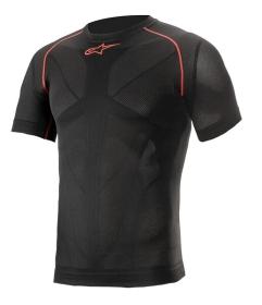 Alpinestars Termotričko s krátkym rukávom Ride Tech Summer čierno-červené