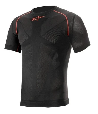 Alpinestars Termotriko s krátkým rukávem Ride Tech Summer černo-červené Alpinestars Termotriko s krátkým rukávem Ride Tech Summer černo-červené