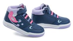 American Club ES161-24 modré dívčí zimní blikací boty