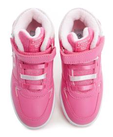 American Club ES162-24 růžové dívčí zimní blikací boty