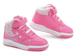 American Club ES162-24 růžové dívčí zimní blikací boty