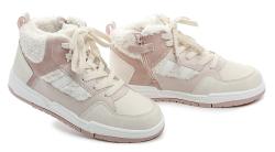 American Club ES198 světle béžové dětské zimní boty