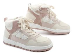 American Club ES198 světle béžové dětské zimní boty