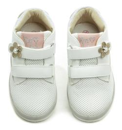 American Club GC05-21 biele dievčenské poltopánky