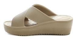 American Club NH164 béžové dámské plážovky na klínu