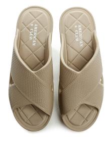 American Club NH164 béžové dámské plážovky na klínu