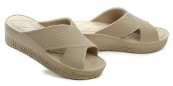American Club NH164 béžové dámské plážovky na klínu