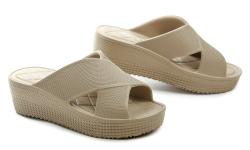 American Club NH164 béžové dámské plážovky na klínu