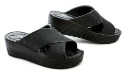 American Club NH164 černé dámské plážovky na klínu