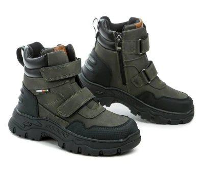 American Club XD158 khaki detské zimné topánky