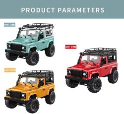 D90 Rock Crawler Defender 1:12, 4WD, 2,4 GHz, LED, 100% RTR, žlutá