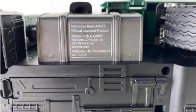 Amewi RC auto Mercedes-Benz, 2xdrapák, sklápění, LED, proporcionální RTR sada v měřítku 1:14
