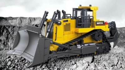 Amewi RC buldozer s funkční radlicí a zadním drapákem 1:16, zvuky, LED