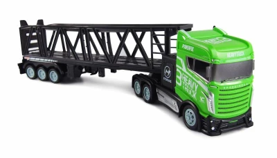 Kamion s autopřepravníkem 2WD, 1:16, bohaté příslušenství, semafor, radar, 3 autíčka, RTR