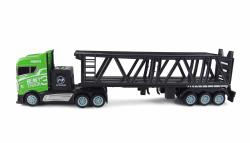 Kamion s autopřepravníkem 2WD, 1:16, bohaté příslušenství, semafor, radar, 3 autíčka, RTR