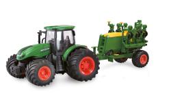 Amewi RC Traktor 2,4 Ghz se secím přívěsem, světla, zvuk 1:24 Amewi RC Traktor 2,4 Ghz se secím přívěsem, světla, zvuk 1:24