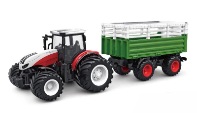 Amewi RC TRAKTOR 2,4 Ghz s vozem pro zvířata, světla, zvuk 1:24 RTR Amewi RC TRAKTOR 2,4 Ghz s vozem pro zvířata, světla, zvuk 1:24 RTR