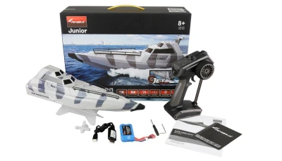 Amewi RC vojenský člun Black Turbo šedá kamufláž